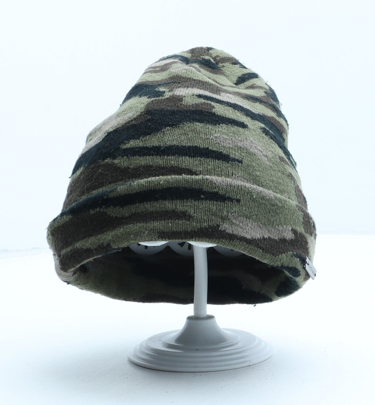 Firetrap Mens Green Camouflage Acrylic Beanie One Size