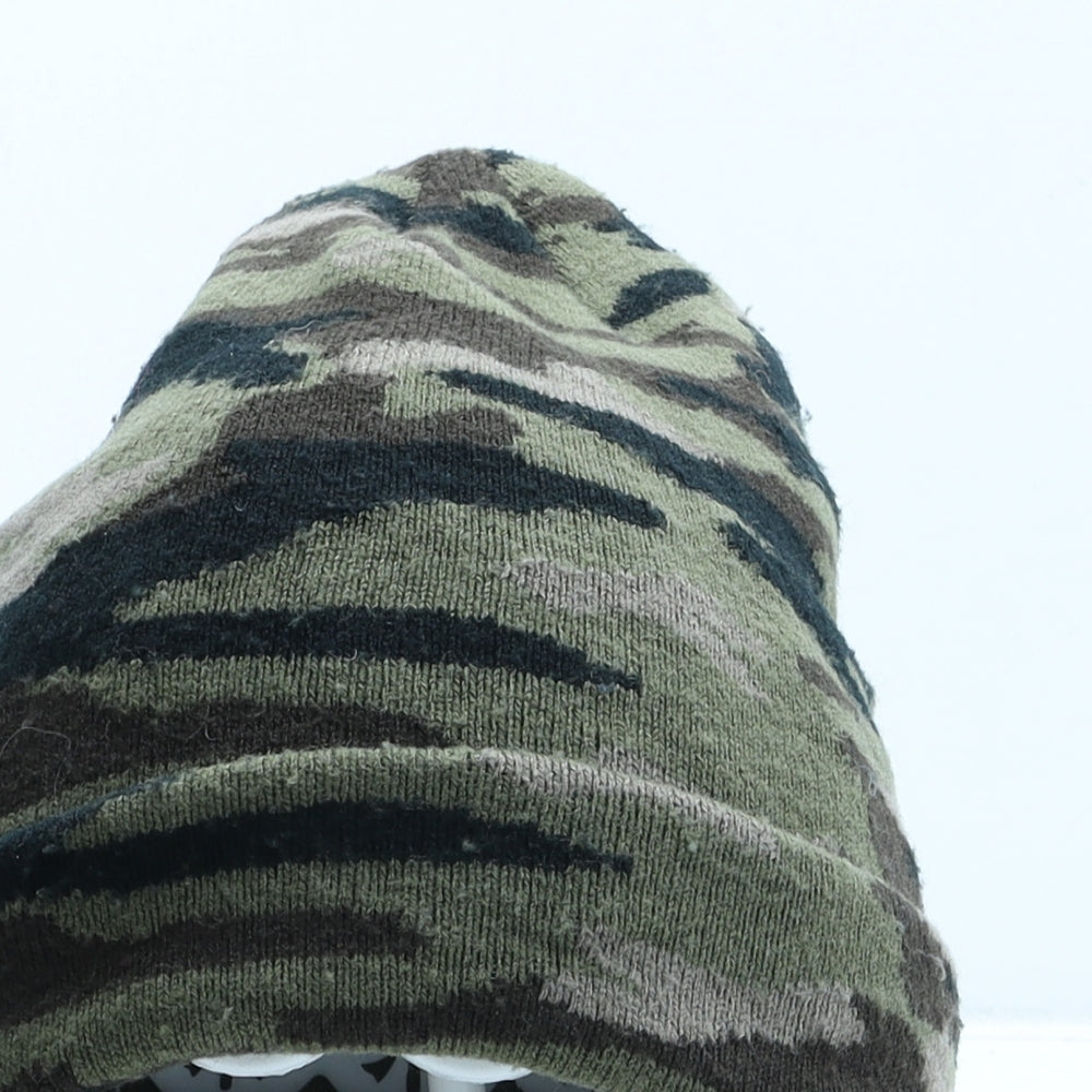 Firetrap Mens Green Camouflage Acrylic Beanie One Size