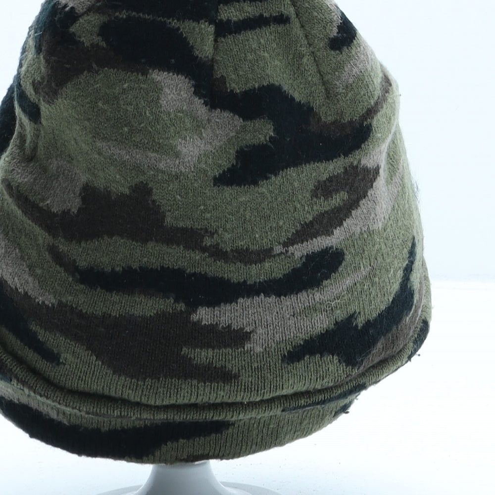 Firetrap Mens Green Camouflage Acrylic Beanie One Size