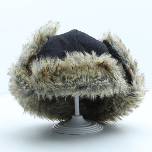 Burton Mens Black Cotton Trapper Hat One Size