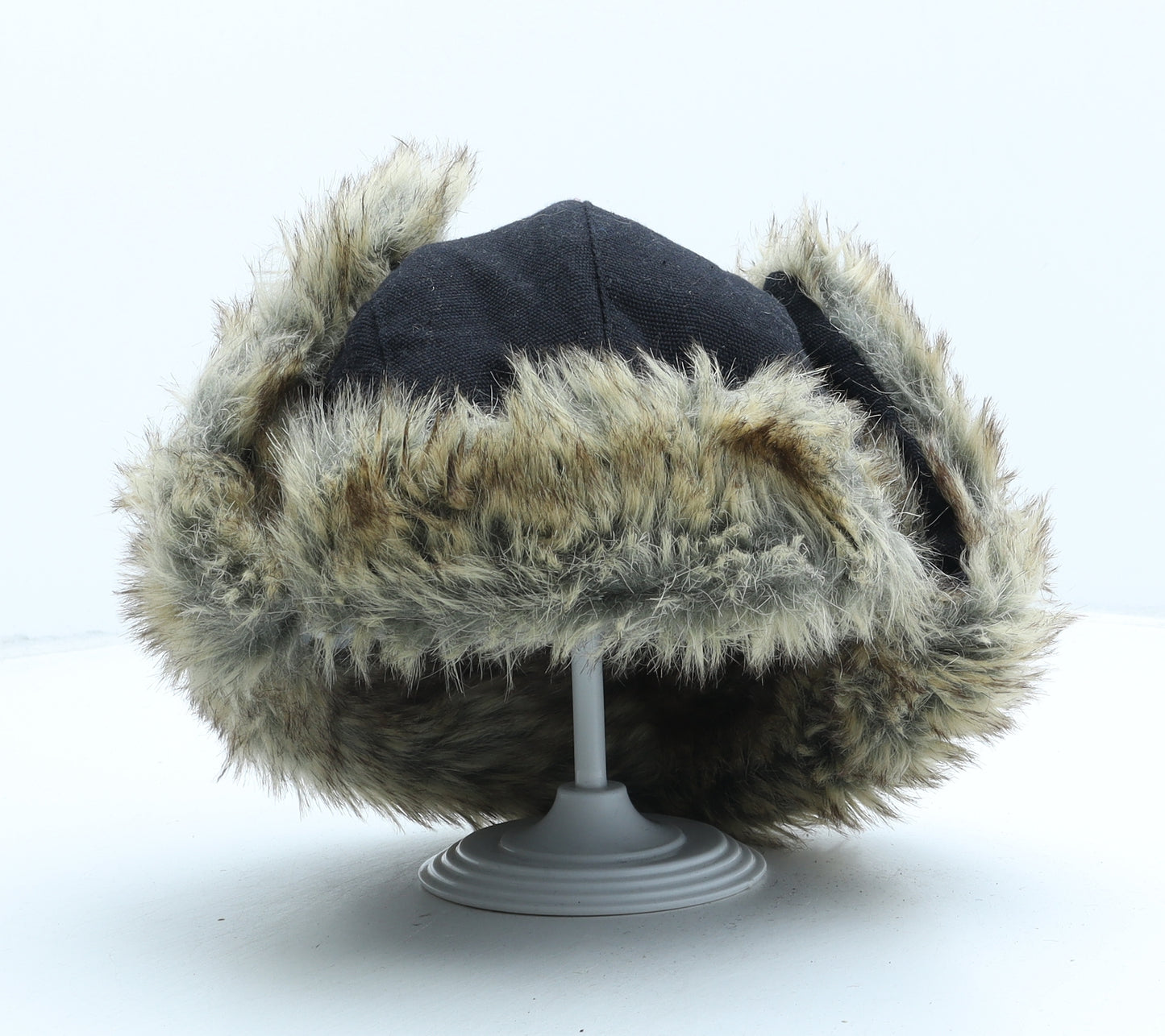 Burton Mens Black Cotton Trapper Hat One Size