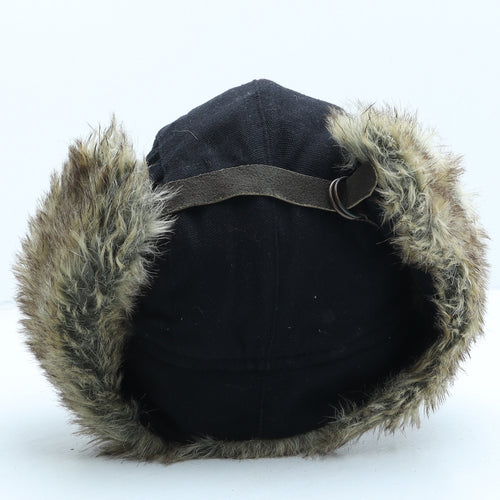 Burton Mens Black Cotton Trapper Hat One Size