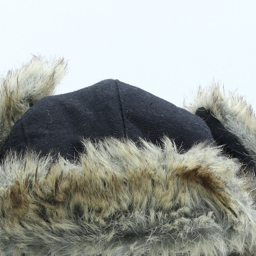 Burton Mens Black Cotton Trapper Hat One Size