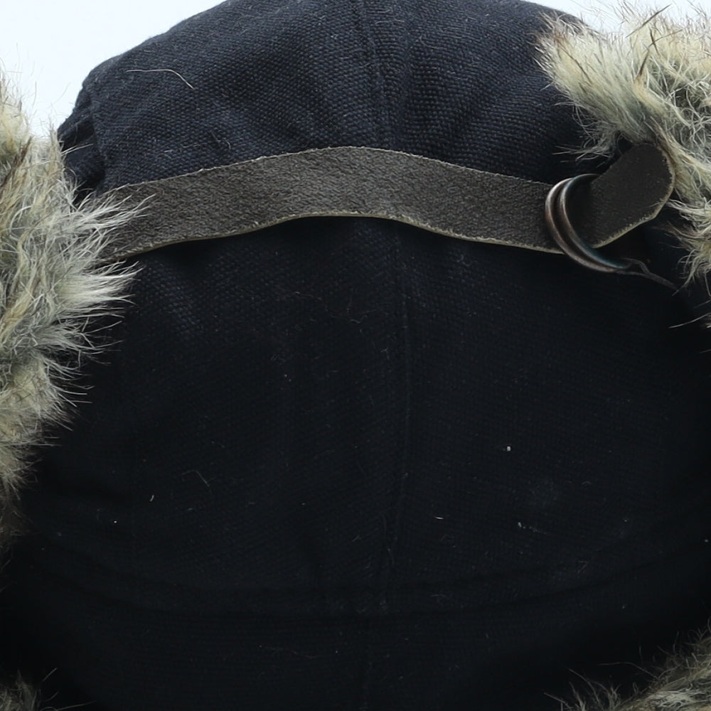 Burton Mens Black Cotton Trapper Hat One Size