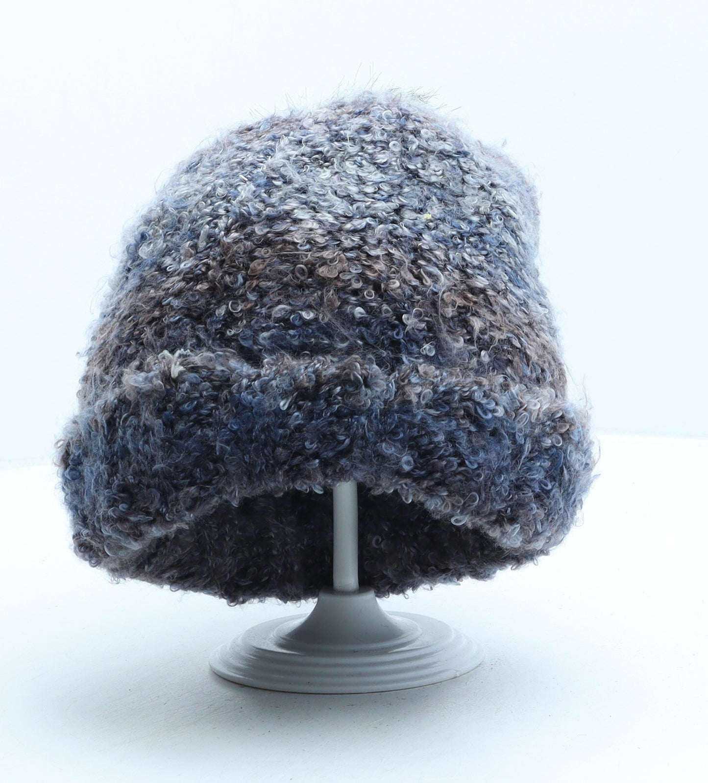 Preworn Womens Blue Acrylic Bobble Hat One Size