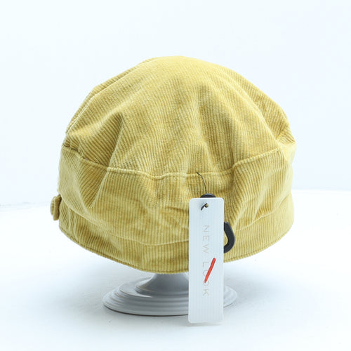 New Look Womens Yellow Cotton Peaked Cap One Size