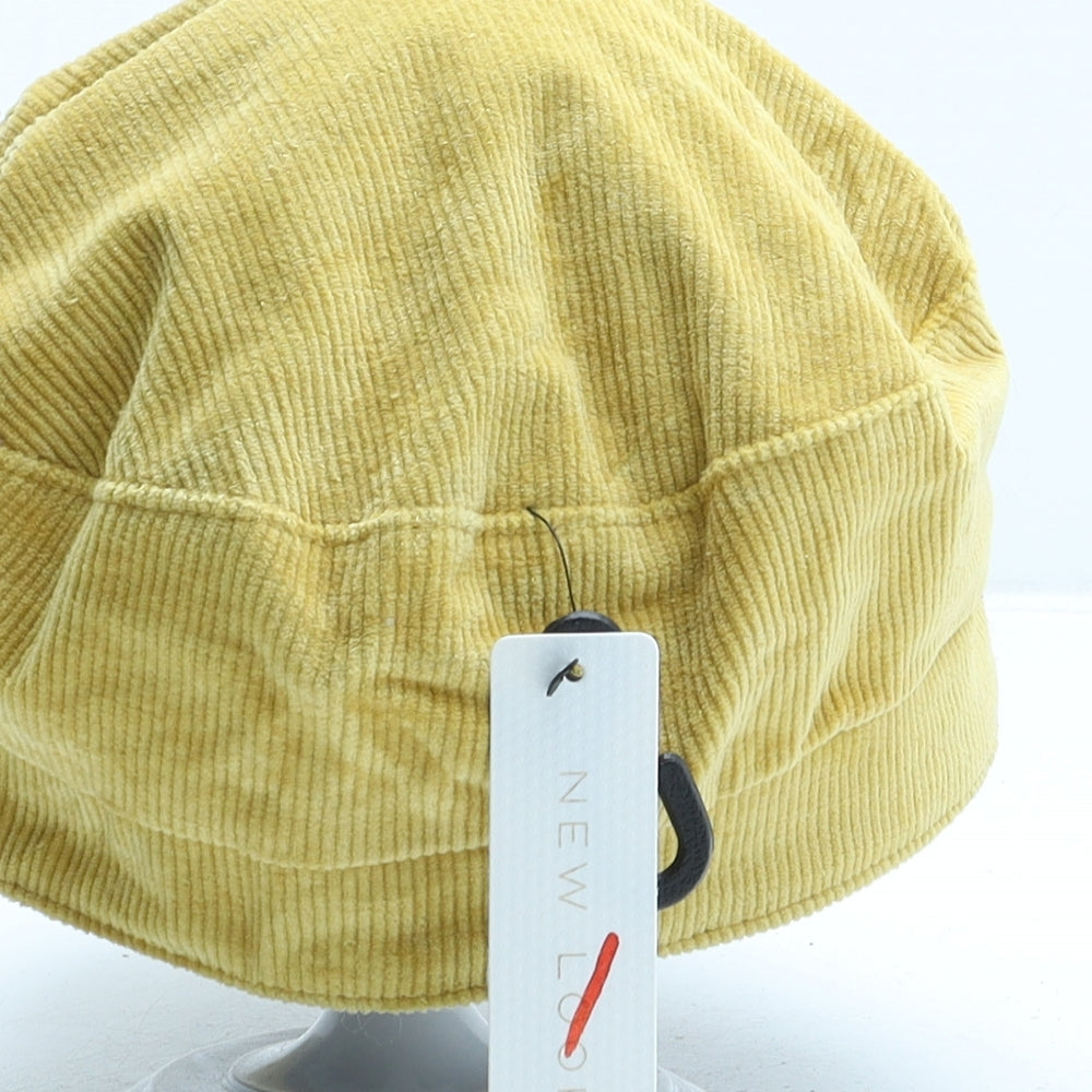 New Look Womens Yellow Cotton Peaked Cap One Size