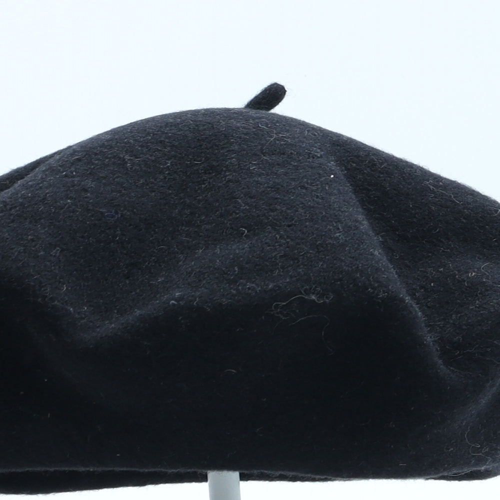 Preworn Womens Black Acrylic Beret One Size