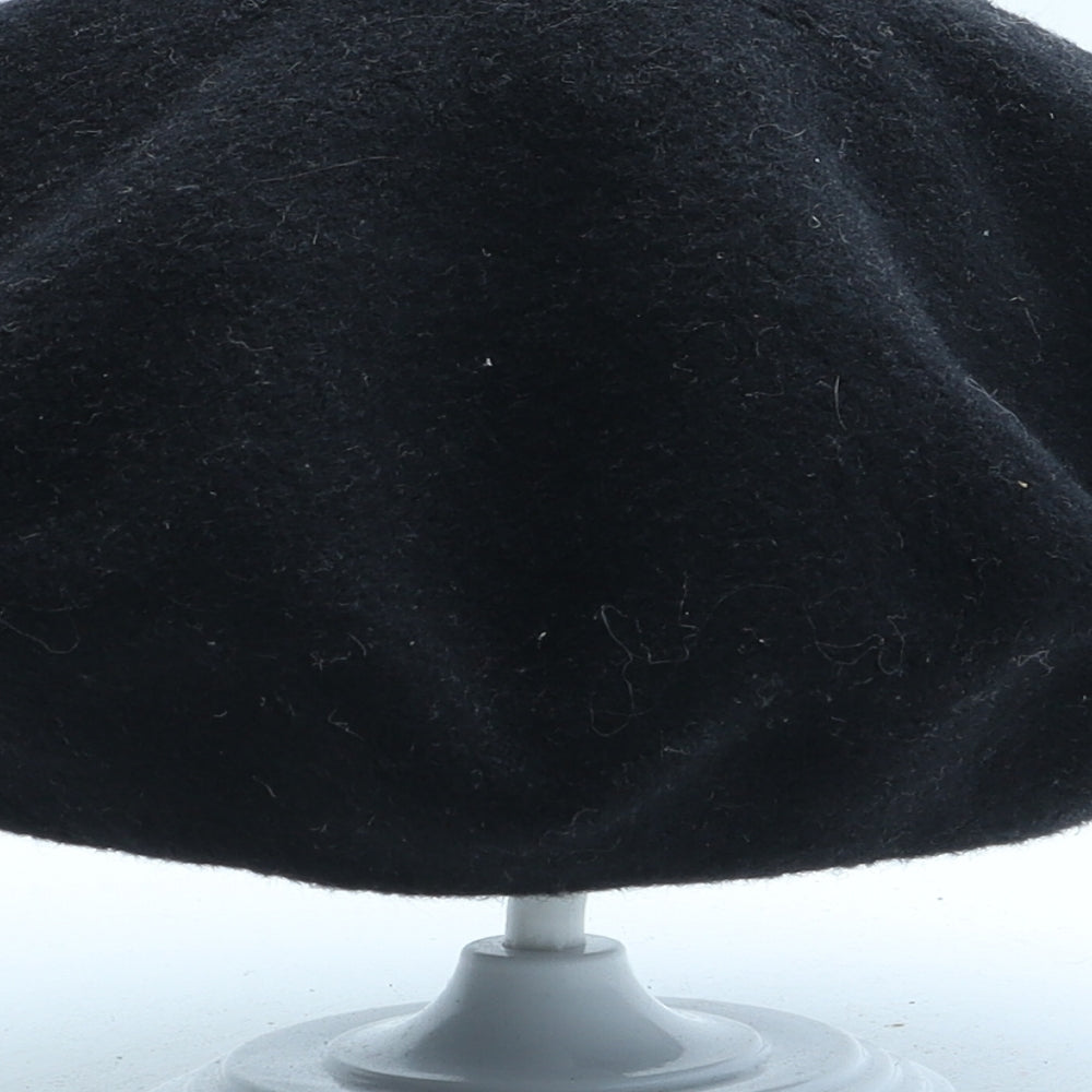 Preworn Womens Black Acrylic Beret One Size