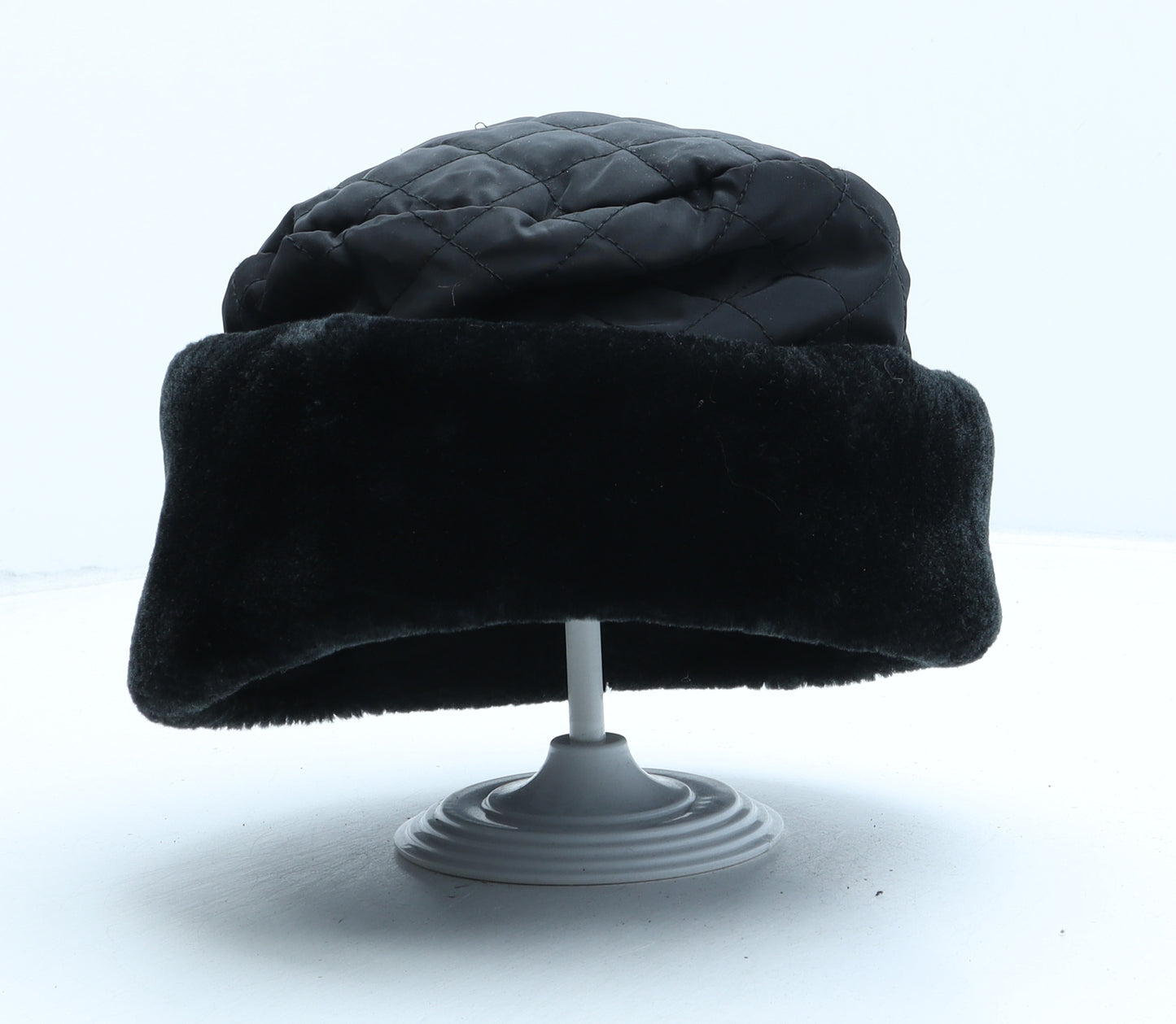 George Womens Black Polyester Cloche Size L