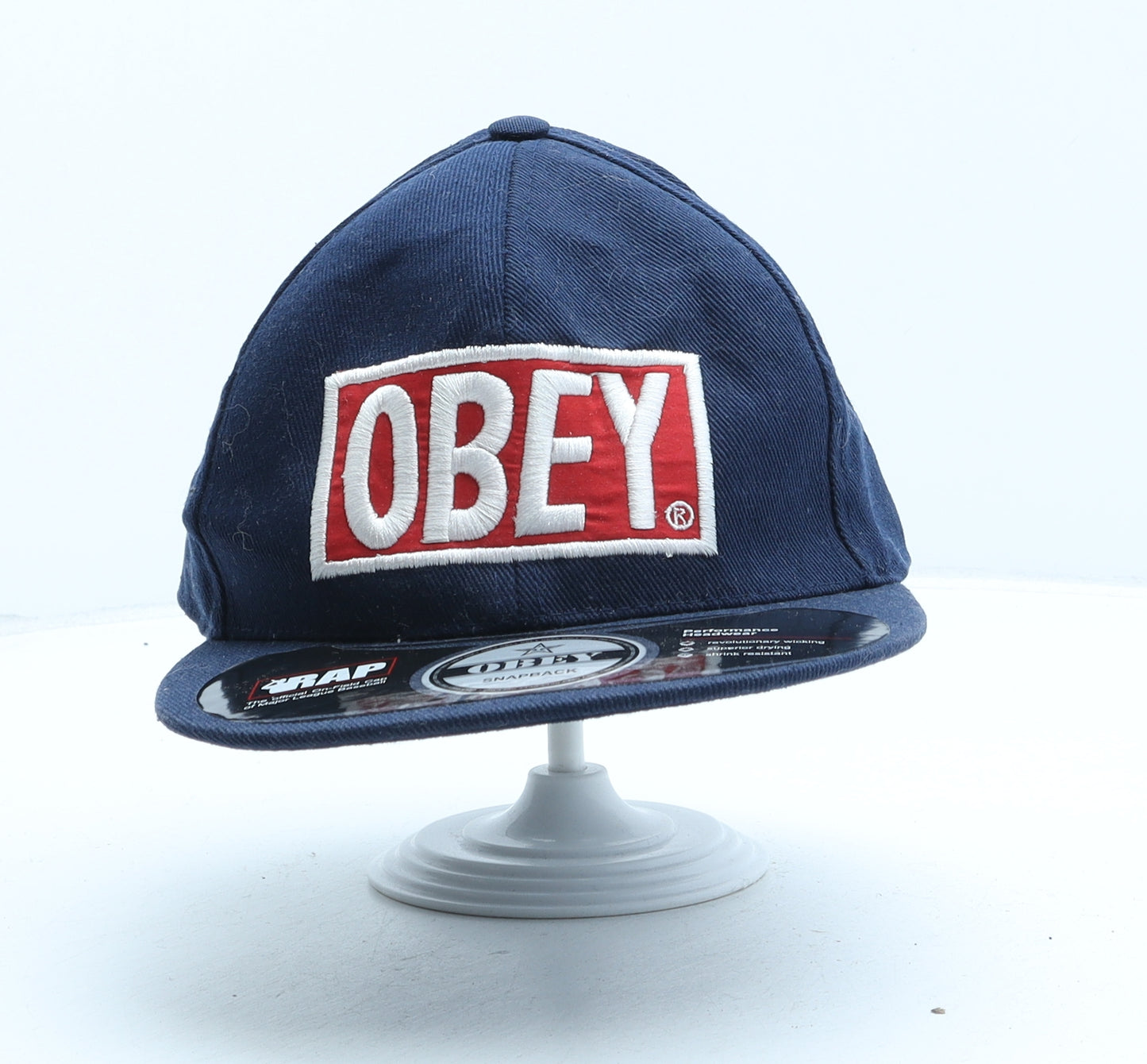 OBEY Mens Blue Cotton Snapback One Size