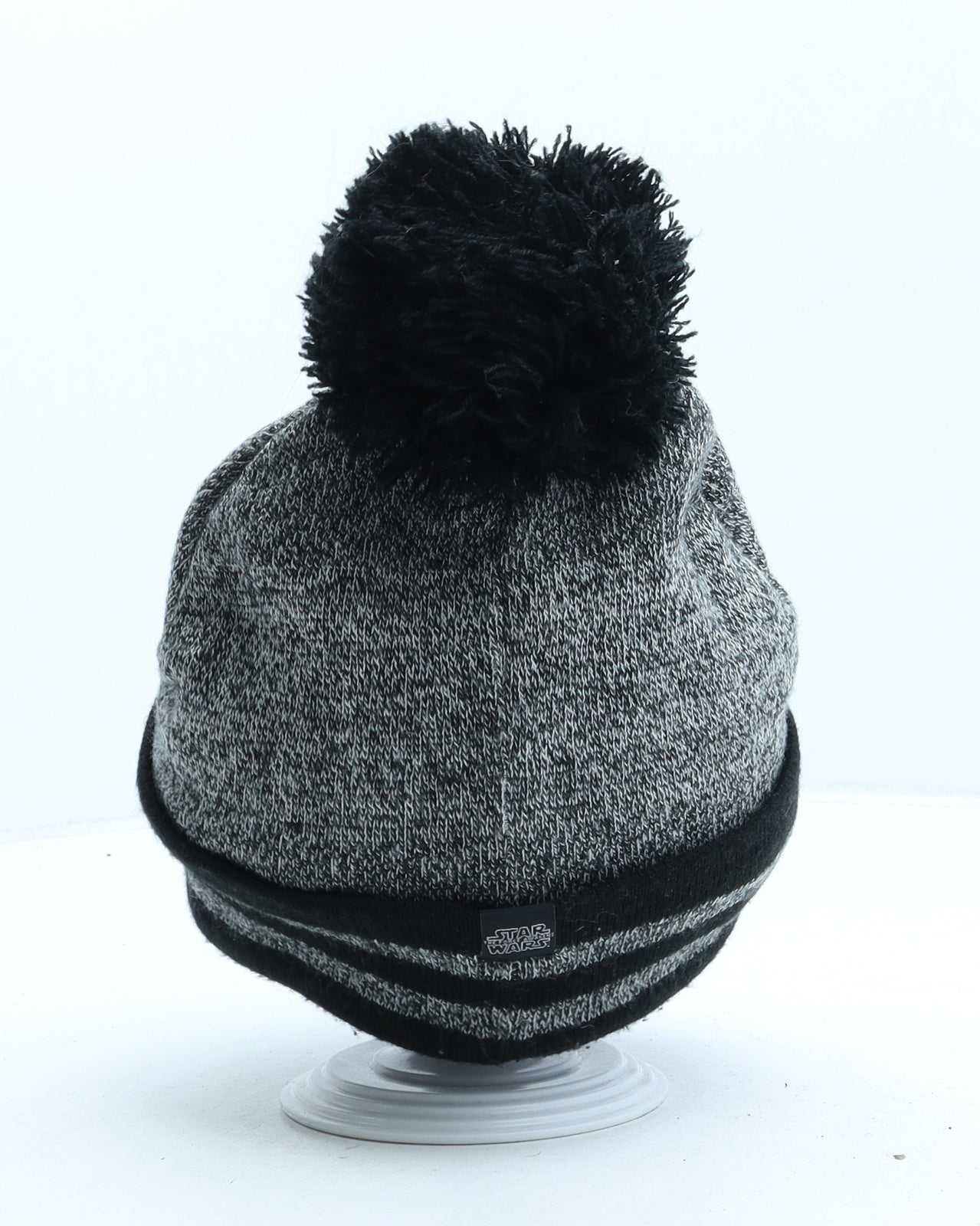 Star Wars Boys Grey Acrylic Bobble Hat One Size