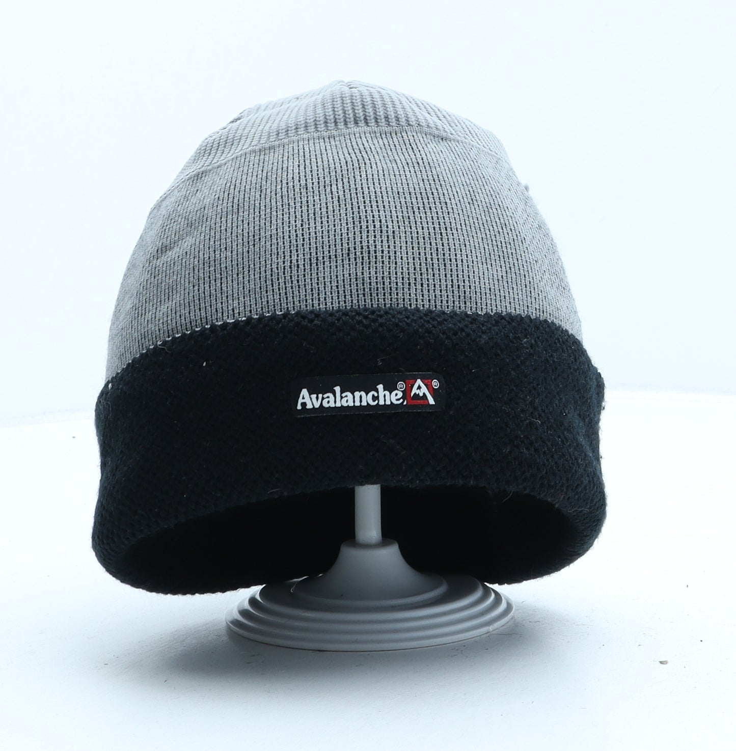 Avalanche Mens Grey Acrylic Beanie One Size