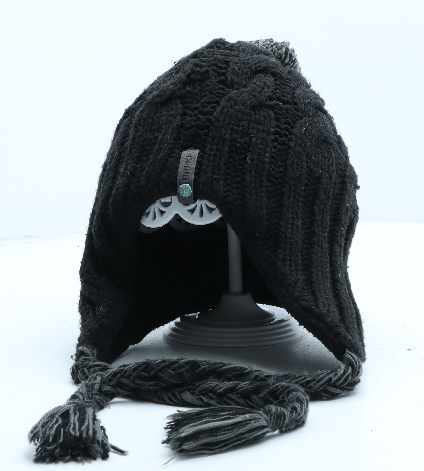 Brekka Mens Black Acrylic Beanie One Size