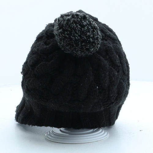 Brekka Mens Black Acrylic Beanie One Size