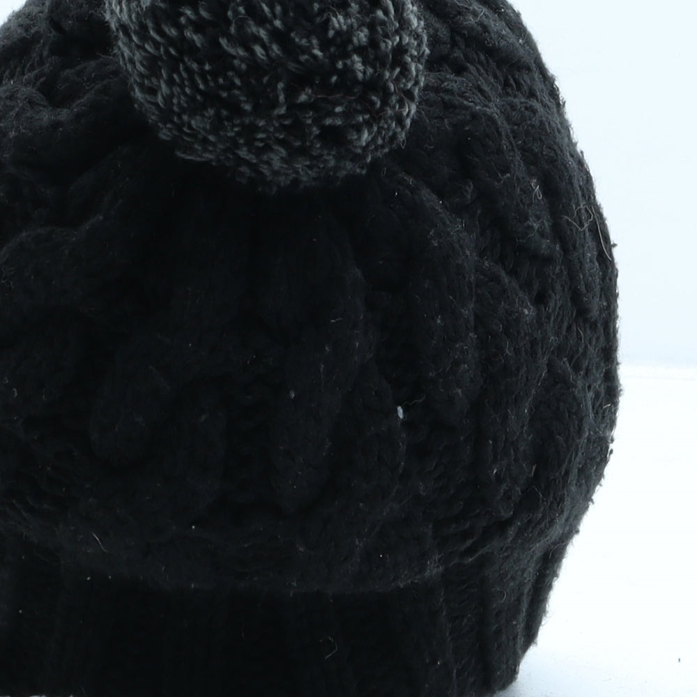 Brekka Mens Black Acrylic Beanie One Size