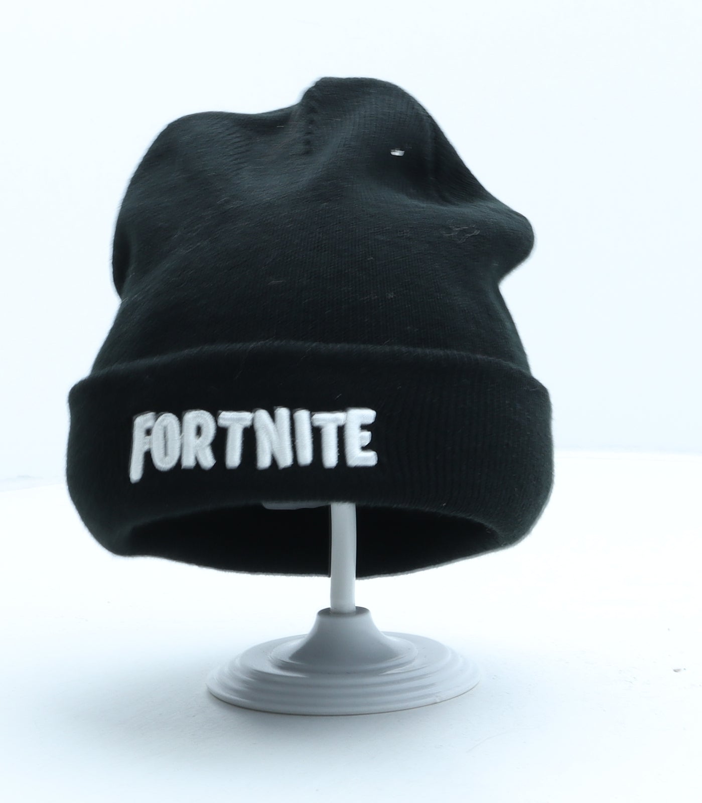 Primark Mens Black Acrylic Beanie One Size - Fortnite
