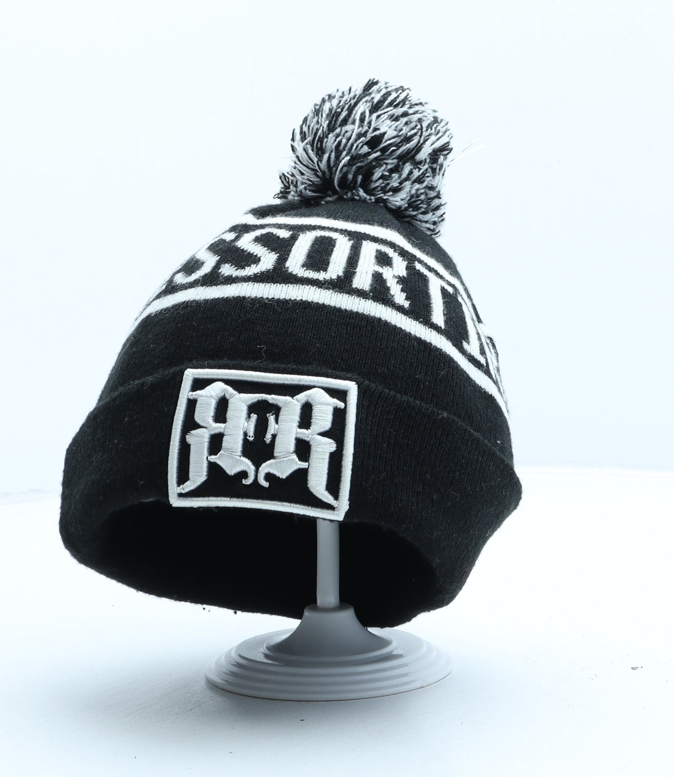 Ressortir Mens Black Acrylic Beanie One Size