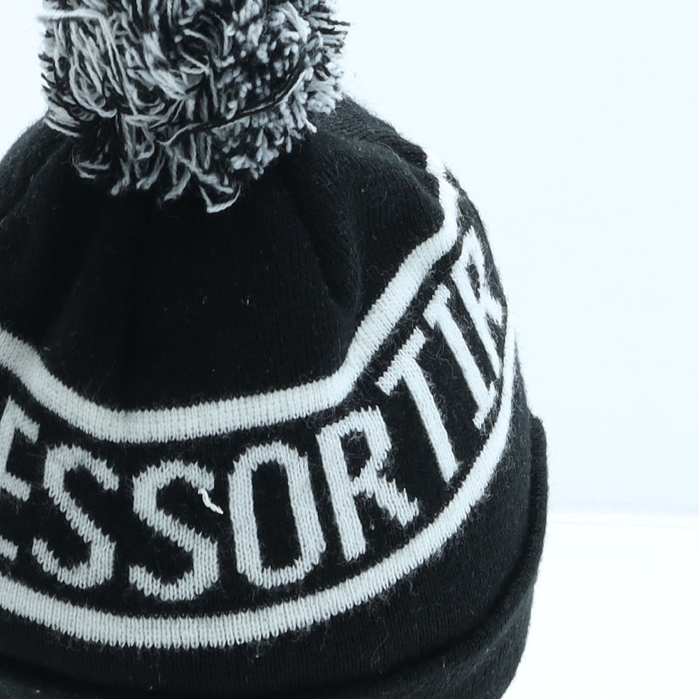 Ressortir Mens Black Acrylic Beanie One Size