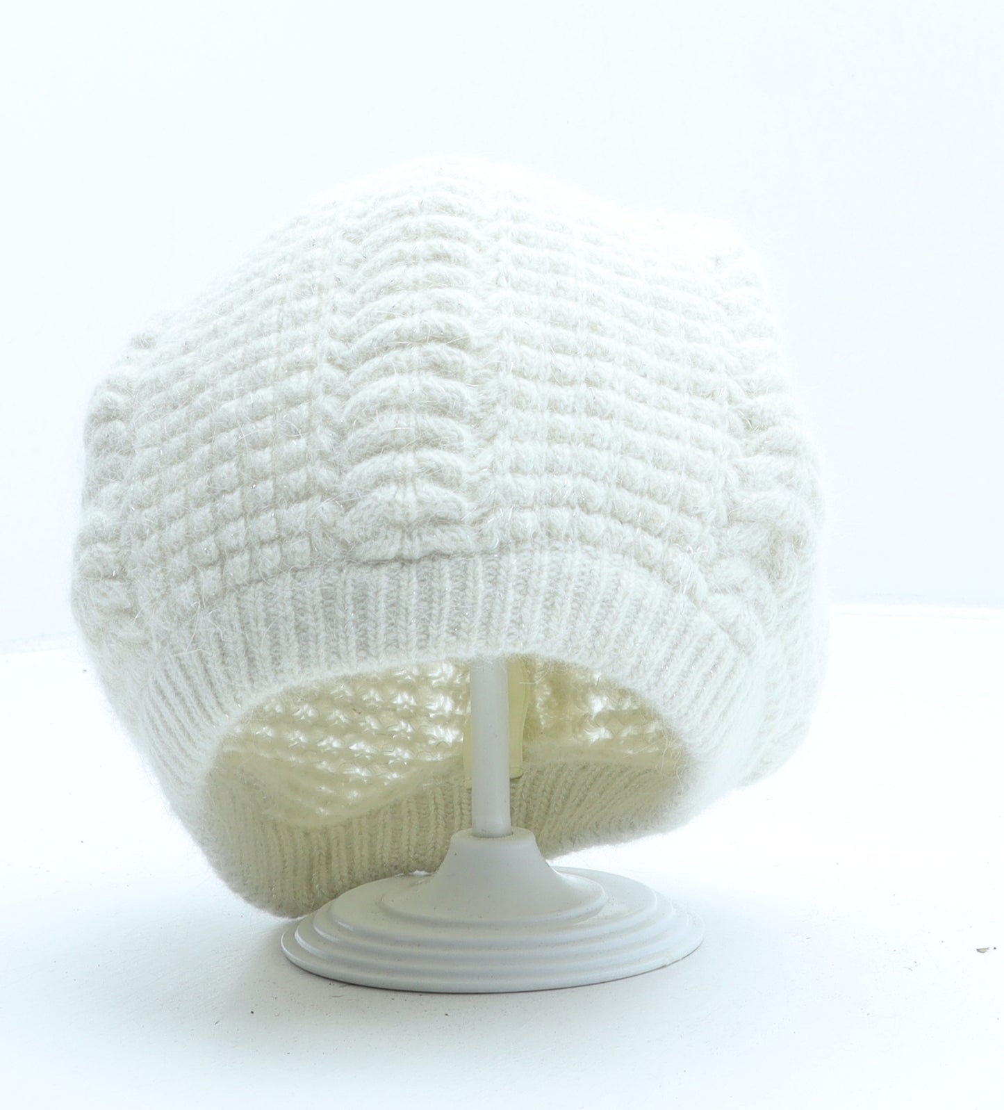Accessorize Womens Beige Wool Beanie One Size
