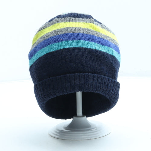George Boys Multicoloured Striped Acrylic Beanie One Size