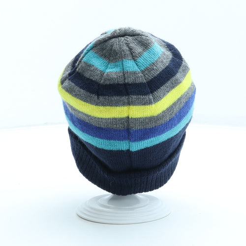 George Boys Multicoloured Striped Acrylic Beanie One Size