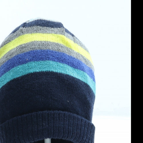 George Boys Multicoloured Striped Acrylic Beanie One Size