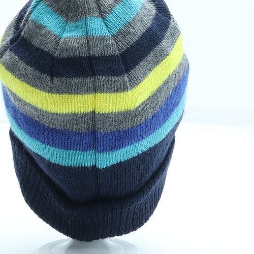 George Boys Multicoloured Striped Acrylic Beanie One Size