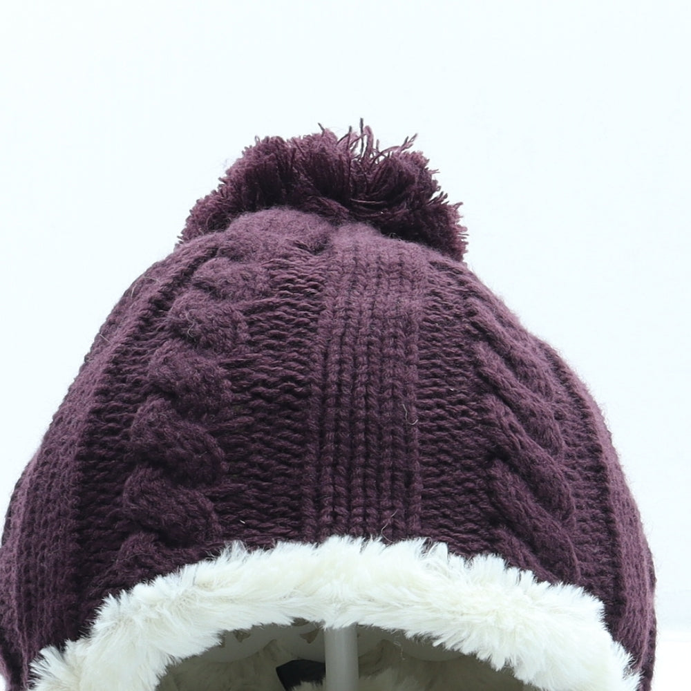 North Ridge Womens Purple Acrylic Bonnet One Size