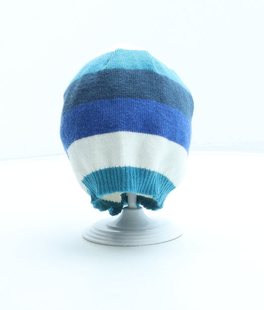 George Boys Multicoloured Striped Acrylic Beanie One Size