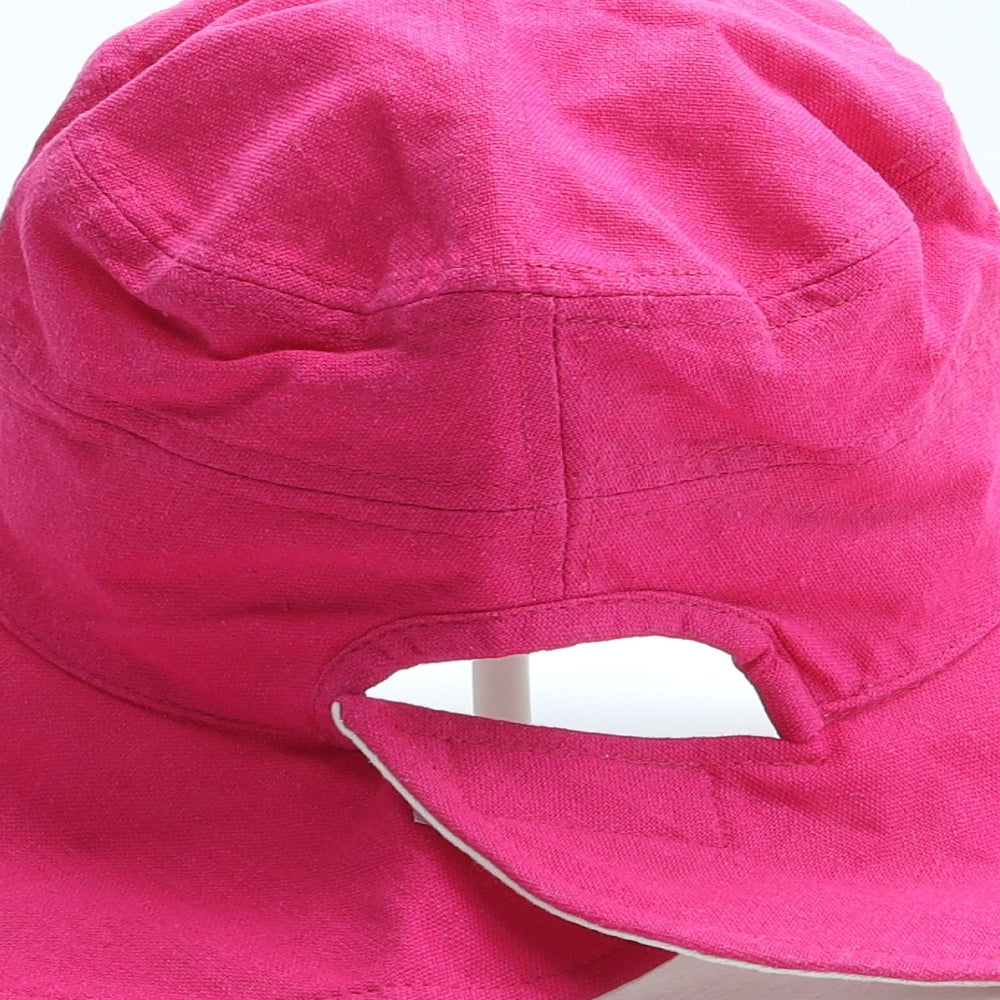 Stamion Accessories Womens Pink Linen Sun Hat One Size