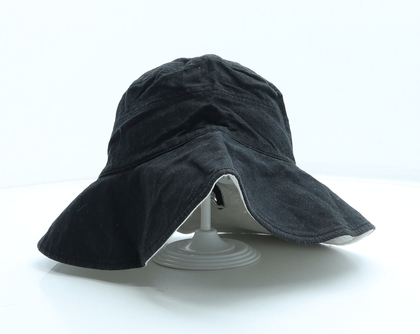 Stamion Accessories Womens Black Linen Sun Hat One Size