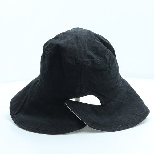 Stamion Accessories Womens Black Linen Sun Hat One Size