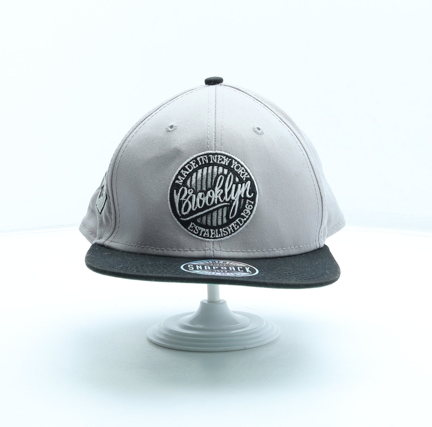 Primark Mens Grey Cotton Snapback One Size