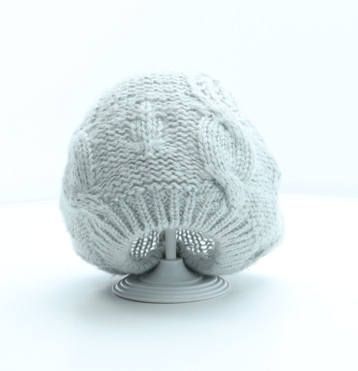 Matalan Womens Grey Acrylic Beanie One Size