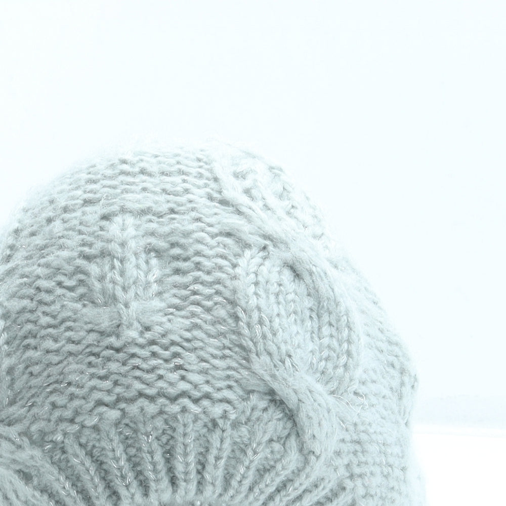 Matalan Womens Grey Acrylic Beanie One Size
