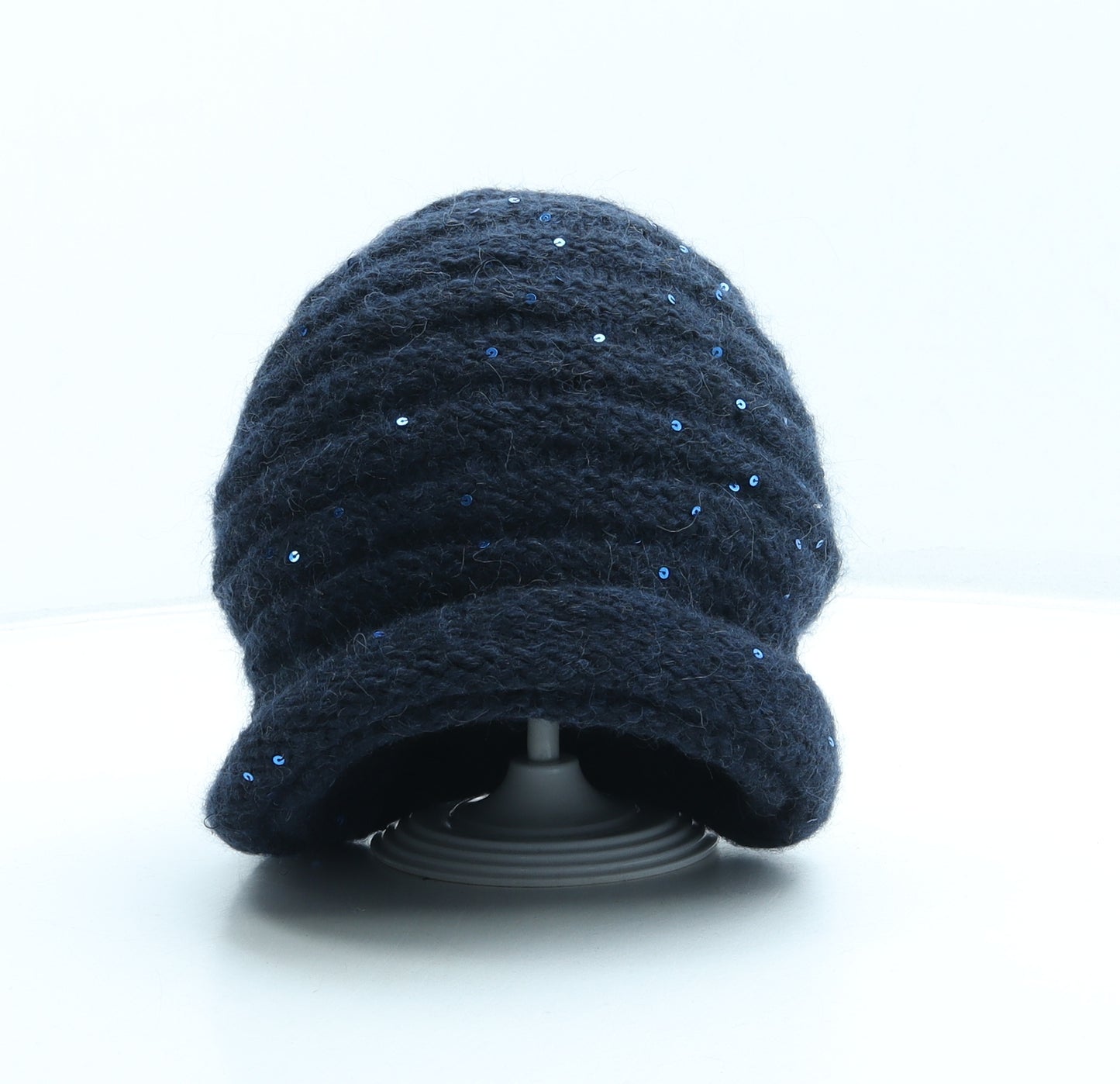 Grevi Womens Blue Alpaca Beanie One Size