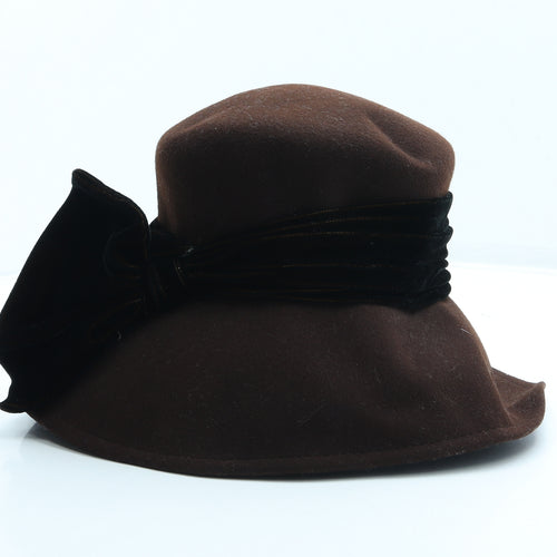 Laura Ashley Womens Brown 100% Wool Cloche One Size