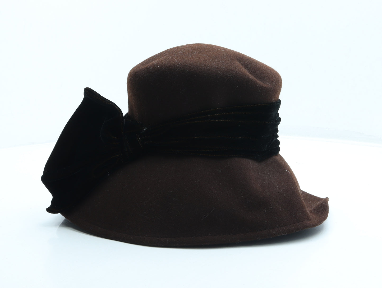 Laura Ashley Womens Brown 100% Wool Cloche One Size