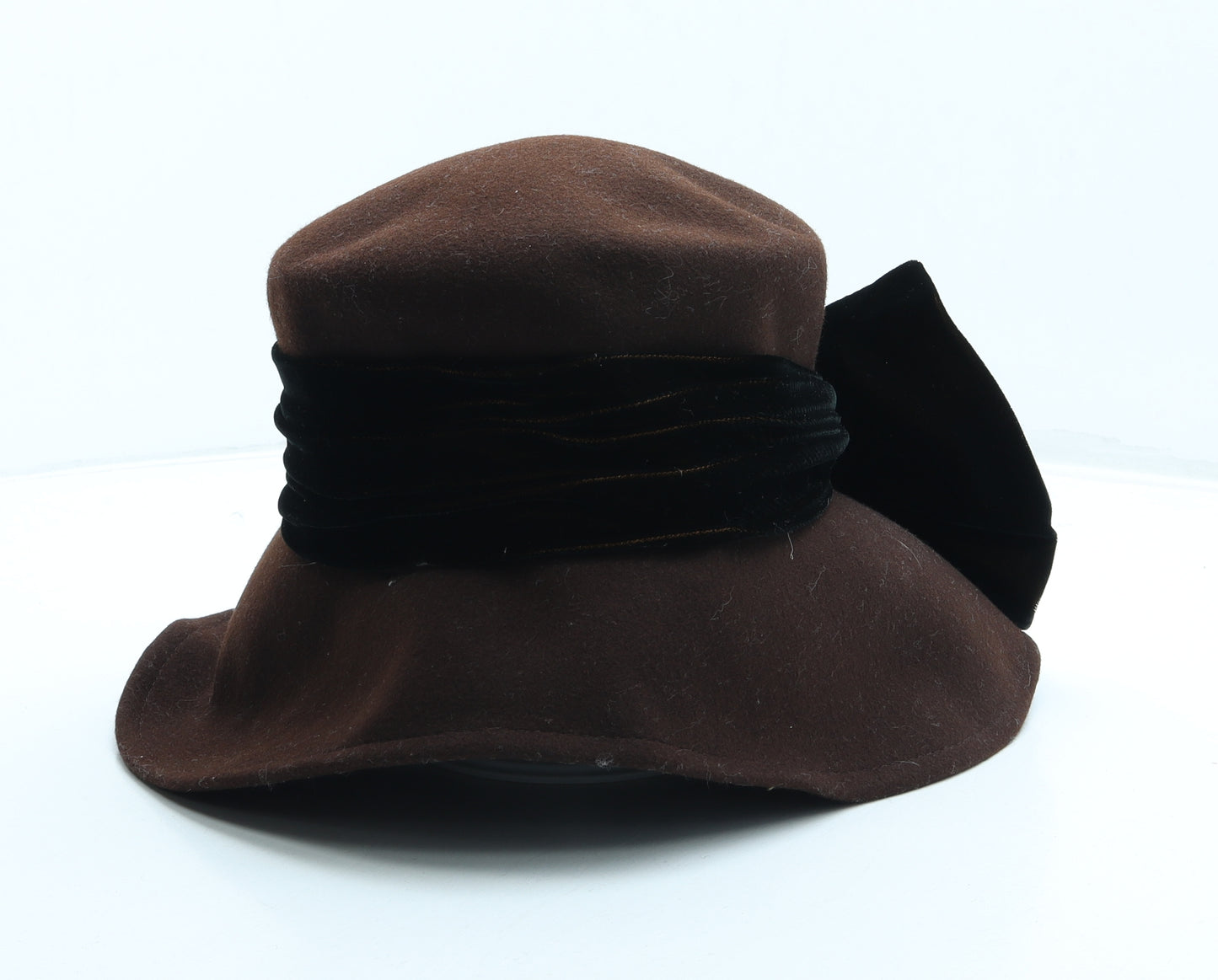 Laura Ashley Womens Brown 100% Wool Cloche One Size