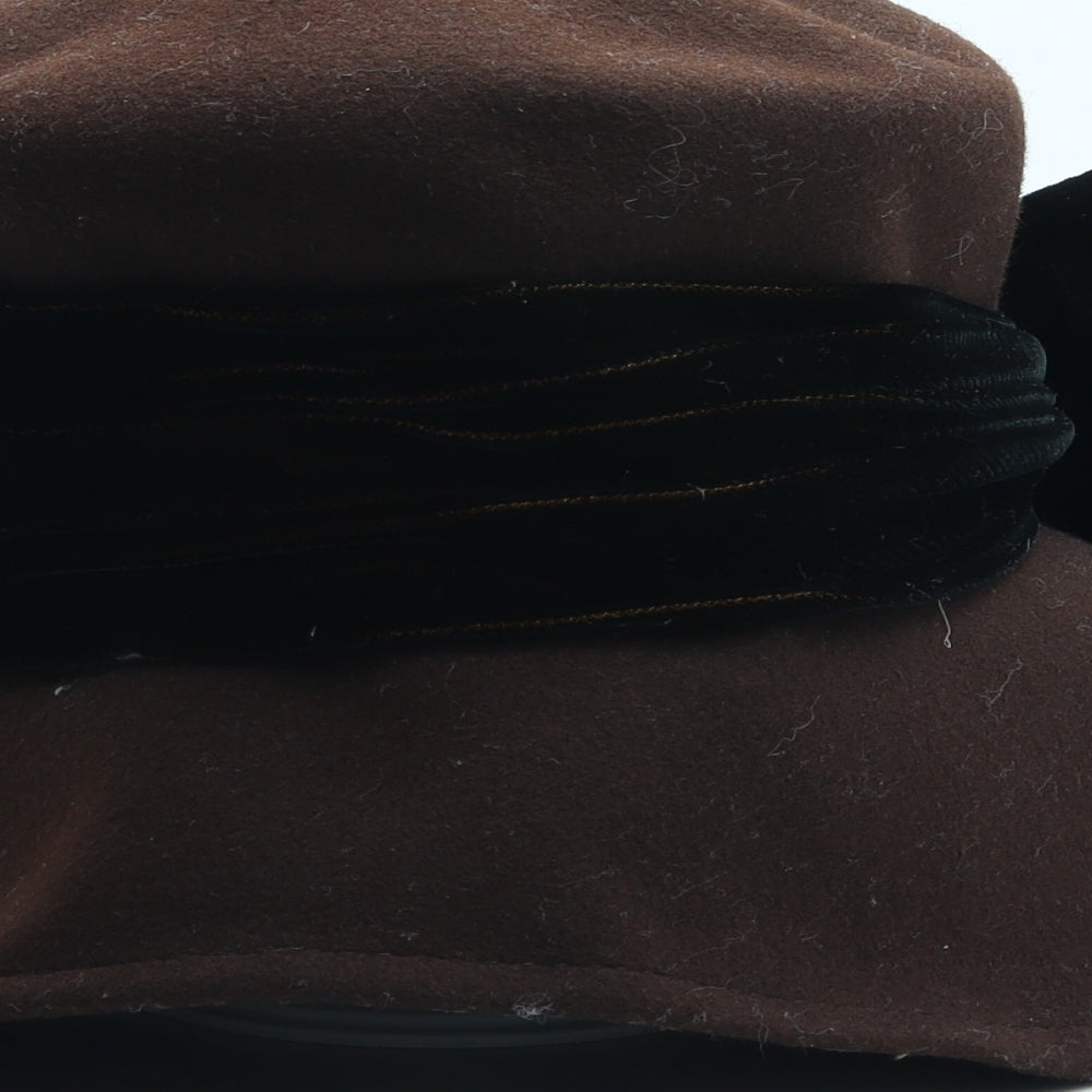 Laura Ashley Womens Brown 100% Wool Cloche One Size