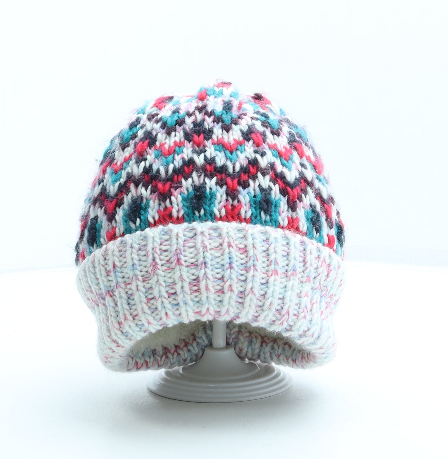 Beechfield Womens Multicoloured Geometric Acrylic Beanie One Size