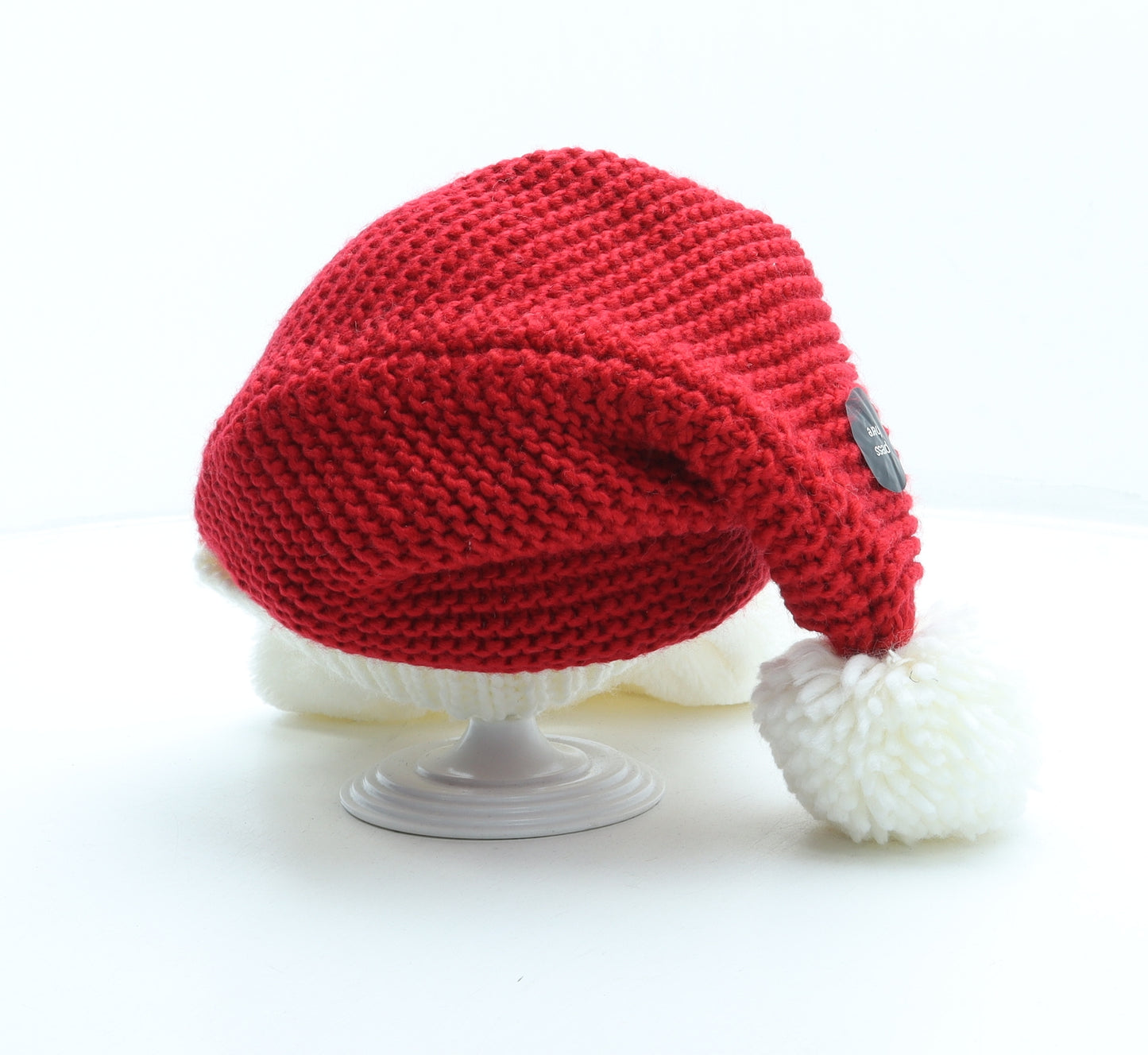 F&F Mens Red Acrylic Beanie One Size - Santa Hat, Beard