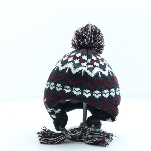Primark Boys Blue Fair Isle Acrylic Bonnet Size S