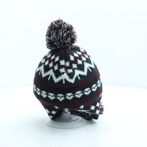 Primark Boys Blue Fair Isle Acrylic Bonnet Size S