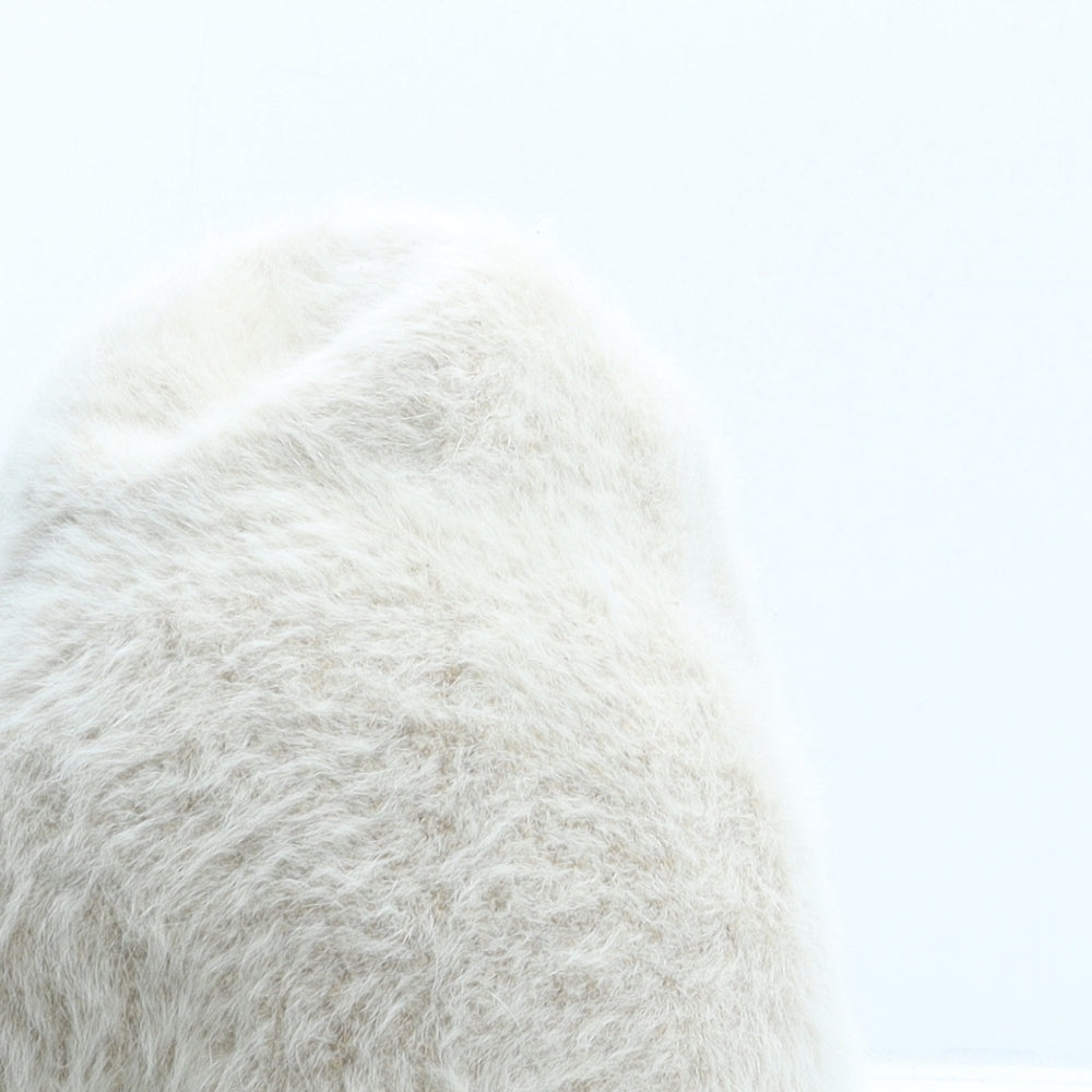 Divided by H&M Womens Beige Polyamide Beanie One Size