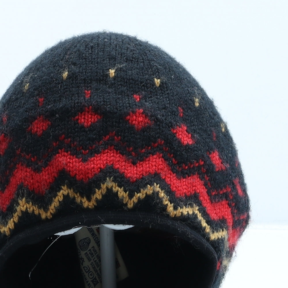 Dale of Norway Boys Black Fair Isle Wool Bobble Hat One Size