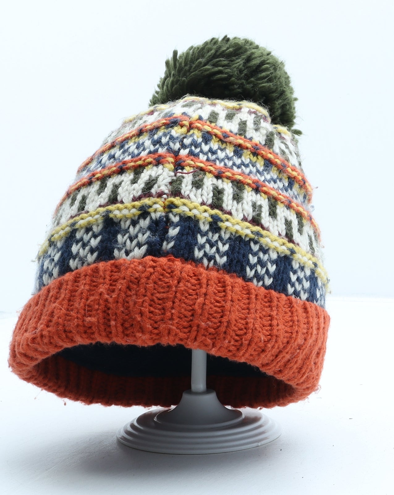 NEXT Boys Multicoloured Fair Isle Acrylic Bobble Hat One Size