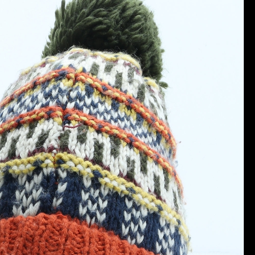 NEXT Boys Multicoloured Fair Isle Acrylic Bobble Hat One Size