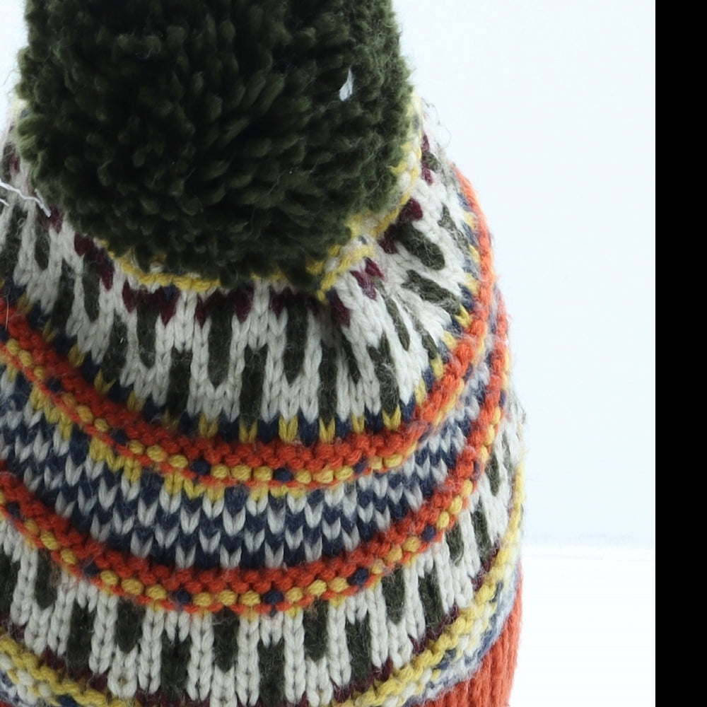 NEXT Boys Multicoloured Fair Isle Acrylic Bobble Hat One Size